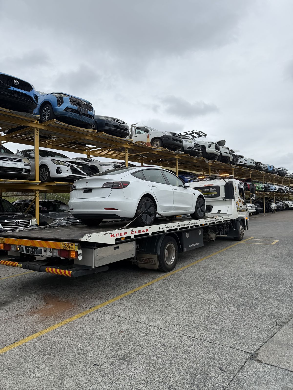 Tesla tilt tray towing Brisbane